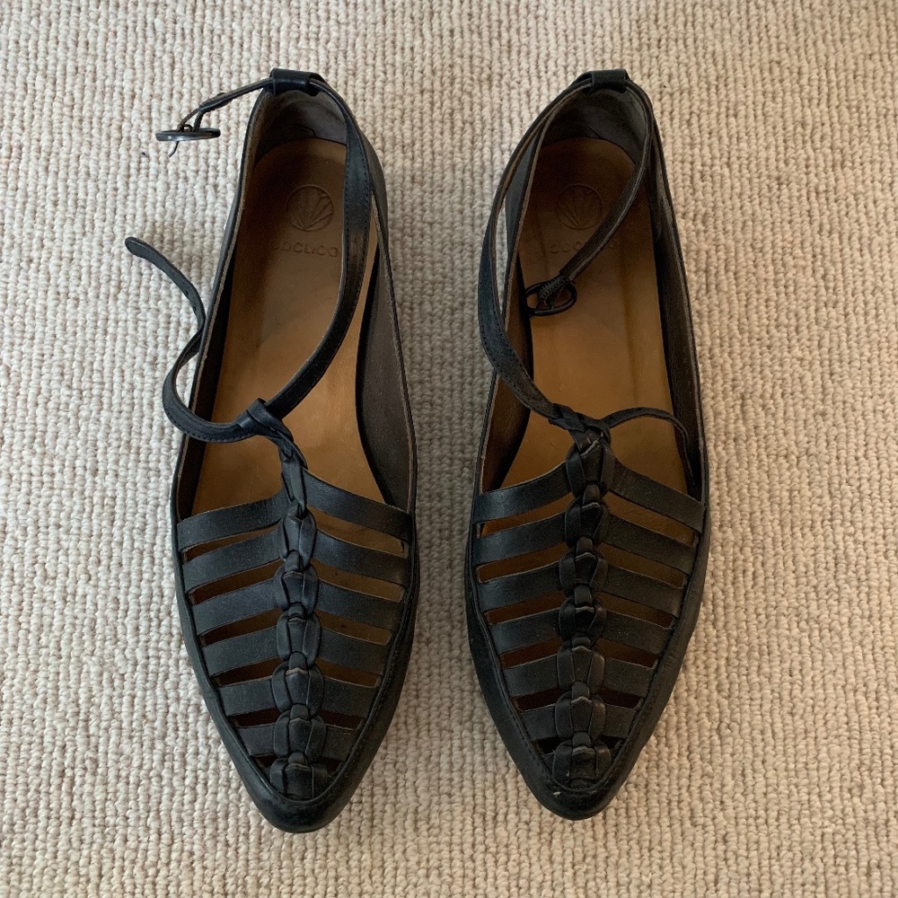 Coclico black flats size 7 (37.5)